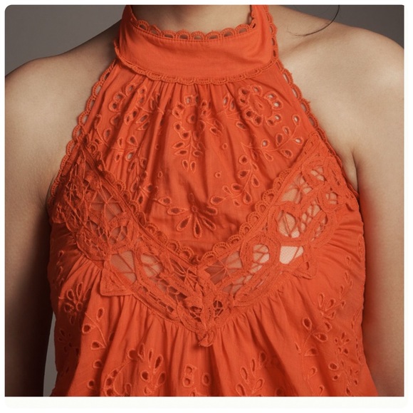 NWT Anthropologie Halter Cutwork Lace Dress, XS - Picture 4 of 17